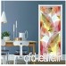 Home Decor 3D Print Bstract Watercolor Leaves Picture Sticker Self Adhesive for Living Room Doors Waterproof Decal Art Poster 77 * 200cm - B07VFCFHFH